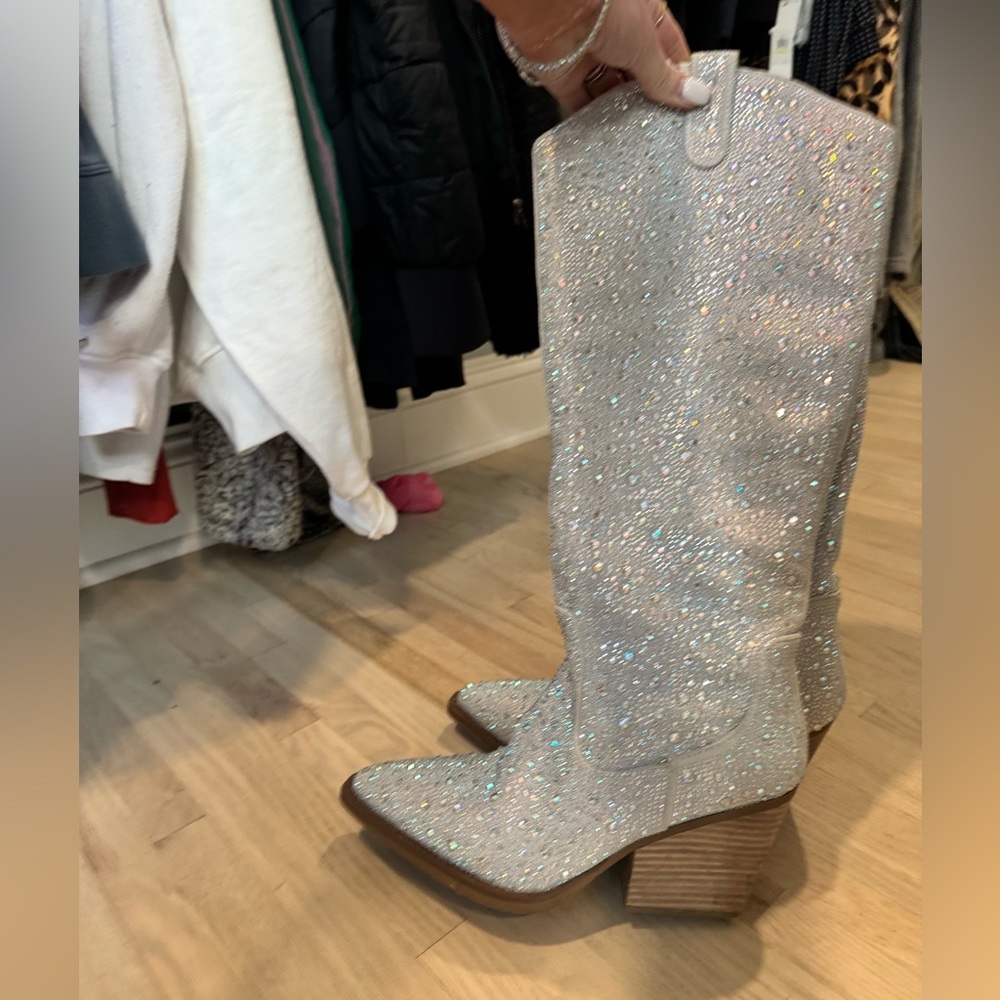 Very G Sparkle Rhinestone Boots - Picture 4 of 6